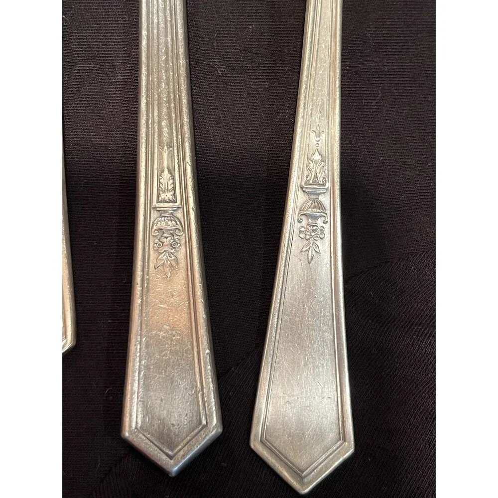 Antique Vtg 1920 Rogers XII Silver Plate Flatware Lot La Touraine Pattern 20 Pcs